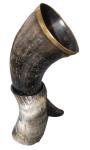 Viking Drinking Horn with Stand - Natural Drinkware
