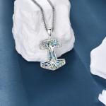 Mjolnir Necklace - Sterling Silver Thor's Hammer Pendant