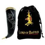Viking Drinking Horn Mug with Brass Rim