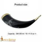 Viking Drinking Horn Mug with Brass Rim