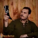 Viking Drinking Horn Mug with Brass Rim