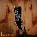 Viking Drinking Horn Mug with Brass Rim