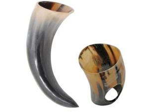 Viking Drinking Horn with Stand - 2 oz Capacity