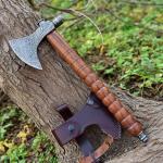 Custom Hand-Forged Damascus Steel Viking Smoking Pipe