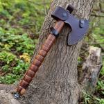 Custom Hand-Forged Damascus Steel Viking Smoking Pipe