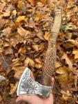 Personalized Carbon Steel Valhalla Viking Tomahawk Axe