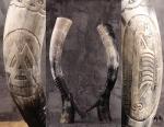 Engraved Viking Drinking Horn with Stand - Valknut Design