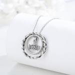 Viking Thor Hammer Necklace in Silver with Celtic Knot