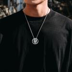 Viking Thor Hammer Necklace in Silver with Celtic Knot