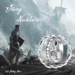 Viking Thor Hammer Necklace in Silver with Celtic Knot