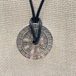 Viking Vegvisir Compass and Mjolnir Pendant Necklace