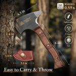 8.3" Viking Throwing Axe with Wooden Handle