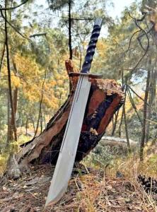 Hand Forged Carbon Steel Viking Survival Sword