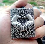 Raven Crow Viking Eye Thor Pendant Necklace 22