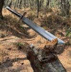 Hand Forged Carbon Steel Viking Survival Sword