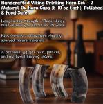 Natural Brown Viking Drinking Horn - $248