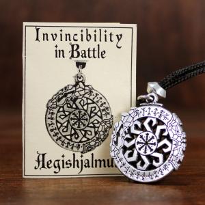 Aegishjalmur Rune Pendant - Viking Battle Jewelry
