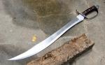 30" Custom D2 Steel Viking Hunting Sword with Sheath