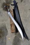 30" Custom D2 Steel Viking Hunting Sword with Sheath