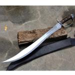 30" Custom D2 Steel Viking Hunting Sword with Sheath