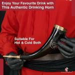 Viking Ceremonial Drinking Horn and Stand Set