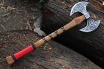 Double-Head Viking Axe with Carbon Steel Blade