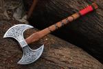 Double-Head Viking Axe with Carbon Steel Blade