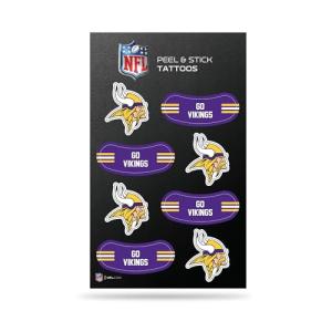 Minnesota Vikings Peel and Stick Temporary Tattoos