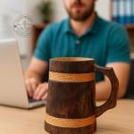 Handmade Viking Beer Mug - Rustic Tankard Gift