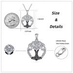 Thor's Hammer Tree of Life Necklace in Silver