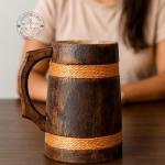 Handmade Viking Beer Mug - Rustic Tankard Gift