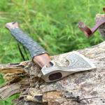Viking Valhalla Throwing Axe with Leather Handle