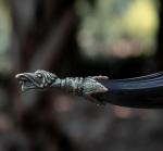 Ox-Horn Viking Drinking Horn with Stand and Leather