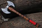 Double-Head Viking Axe with Carbon Steel Blade