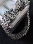 Heavy Stainless Steel Celtic Viking Wolf Bracelet