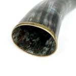 Large Viking Drinking Horn with Brass Rim