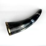 Large Viking Drinking Horn with Brass Rim