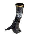 Authentic Viking Drinking Horn with Stand