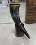 Authentic Viking Drinking Horn with Stand