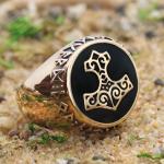 Mjolnir Bronze Ring - Viking Thor's Hammer Jewelry