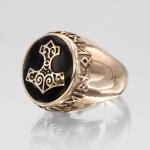 Mjolnir Bronze Ring - Viking Thor's Hammer Jewelry