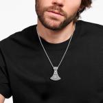 Viking Axe Pendant Necklace with Vegvisir Rune