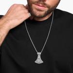 Viking Axe Pendant Necklace with Vegvisir Rune