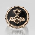 Mjolnir Bronze Ring - Viking Thor's Hammer Jewelry