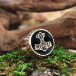 Mjolnir Bronze Ring - Viking Thor's Hammer Jewelry