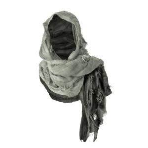 Viking Hooded Shawl with Brooch and Cowl