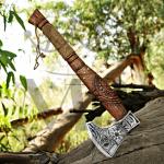 Custom Forged Carbon Steel Viking Camping Hatchet
