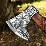 Custom Forged Carbon Steel Viking Camping Hatchet