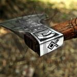 Custom Forged Carbon Steel Viking Camping Hatchet