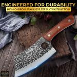 Hand-Forged Viking Butcher Knife Set - 3 Pieces